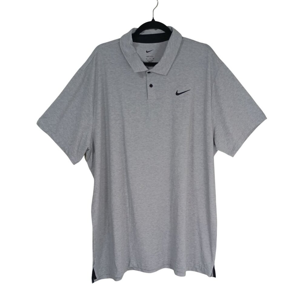 Nike Dri-FIT Gray Polo Shirt XXL Mens Athletic Fit Lightweight